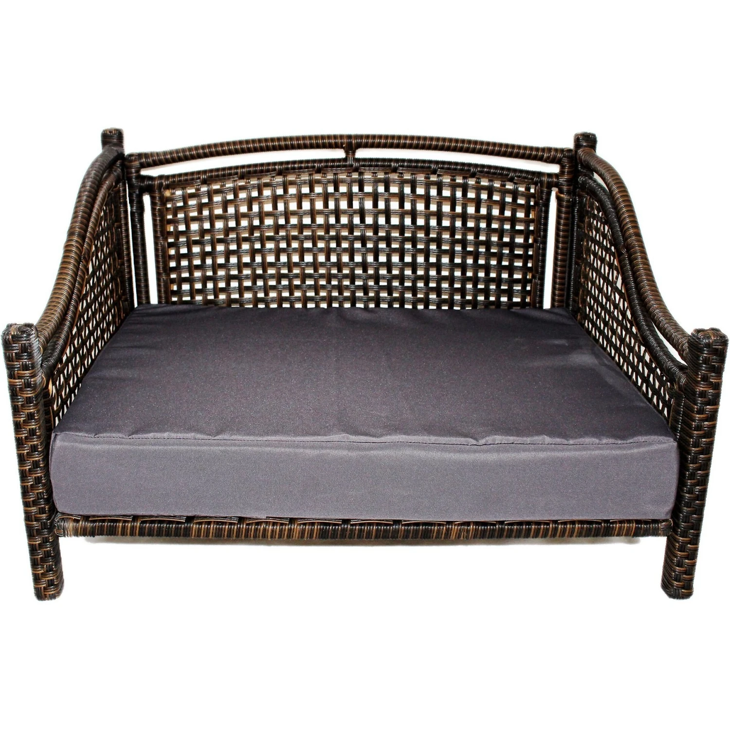 Iconic Pet Maharaja Rattan Sofa Cat & Dog Bed With Removable Cover, Caramel & Mocha 5 Iconic Pet Maharaja Rattan Sofa Cat & Dog Bed With Removable Cover, Caramel & Mocha - Image 3
