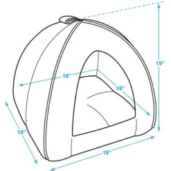 Best Pet Supplies Linen Tent Covered Cat & Dog Bed -Pet Dog Supply Store 193071 PT3. AC SS1800 V1568064433