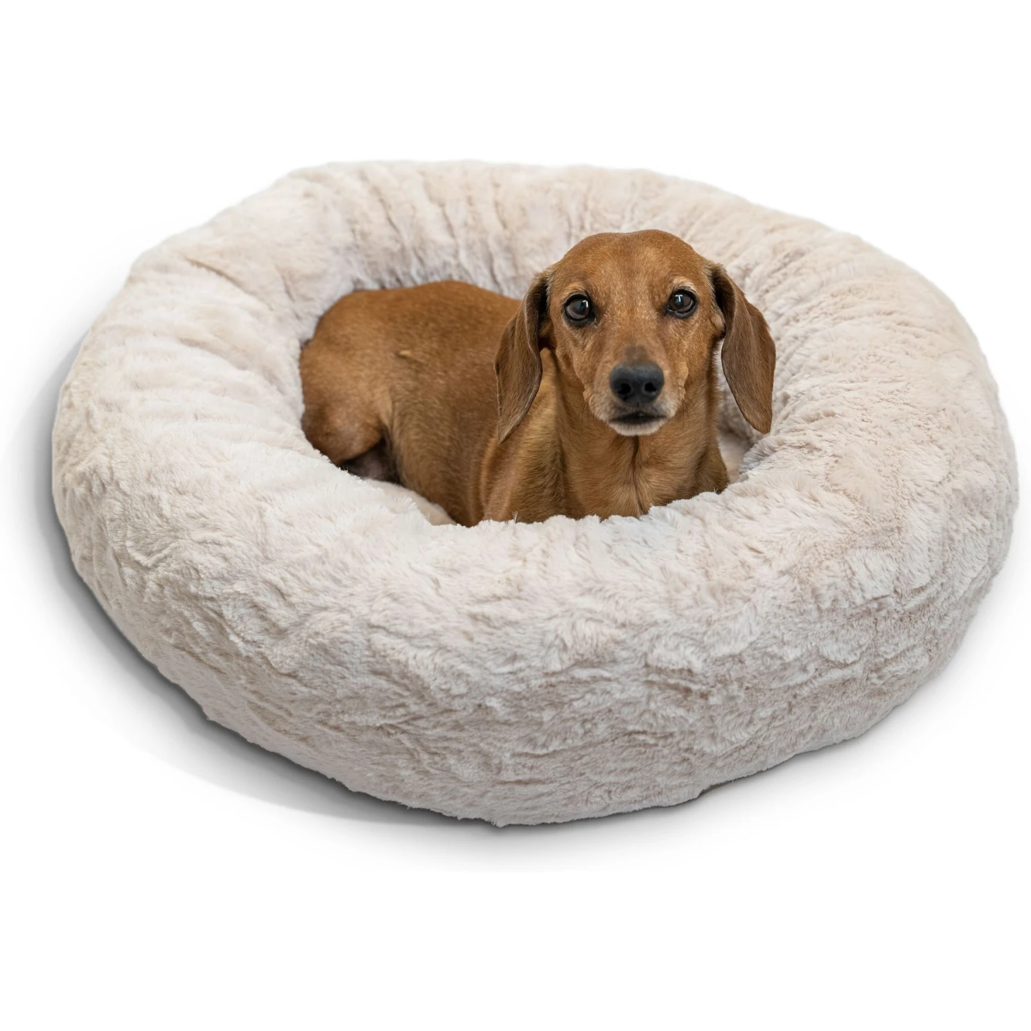 Best Friends By Sheri Calming Lux Fur Donut Cuddler Bolster Cat & Dog Bed 4 Best Friends By Sheri Calming Lux Fur Donut Cuddler Bolster Cat & Dog Bed - Image 2