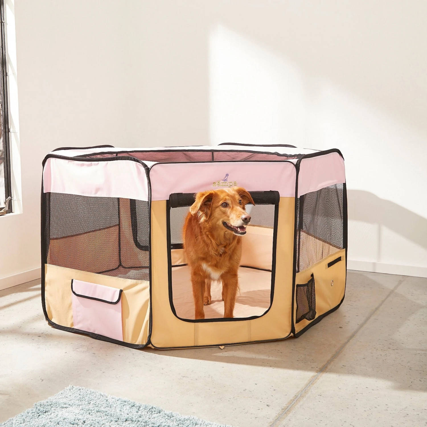 Zampa Pet Folding Soft-sided Dog & Cat Playpen 6 Zampa Pet Folding Soft-sided Dog & Cat Playpen - Image 4
