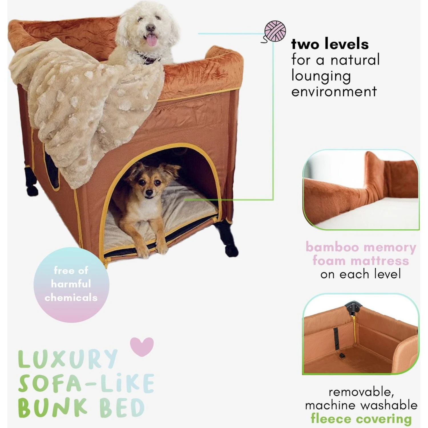 Petique Bedside Lounge Elevated Dog Bed 7 Petique Bedside Lounge Elevated Dog Bed - Image 5