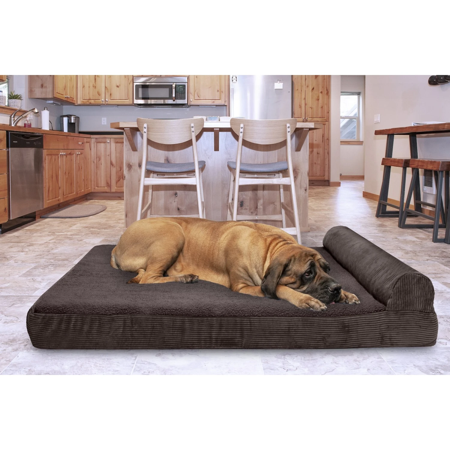 FurHaven Chaise Lounge Orthopedic Cat & Dog Bed With Removable Cover 3 FurHaven Chaise Lounge Orthopedic Cat & Dog Bed With Removable Cover