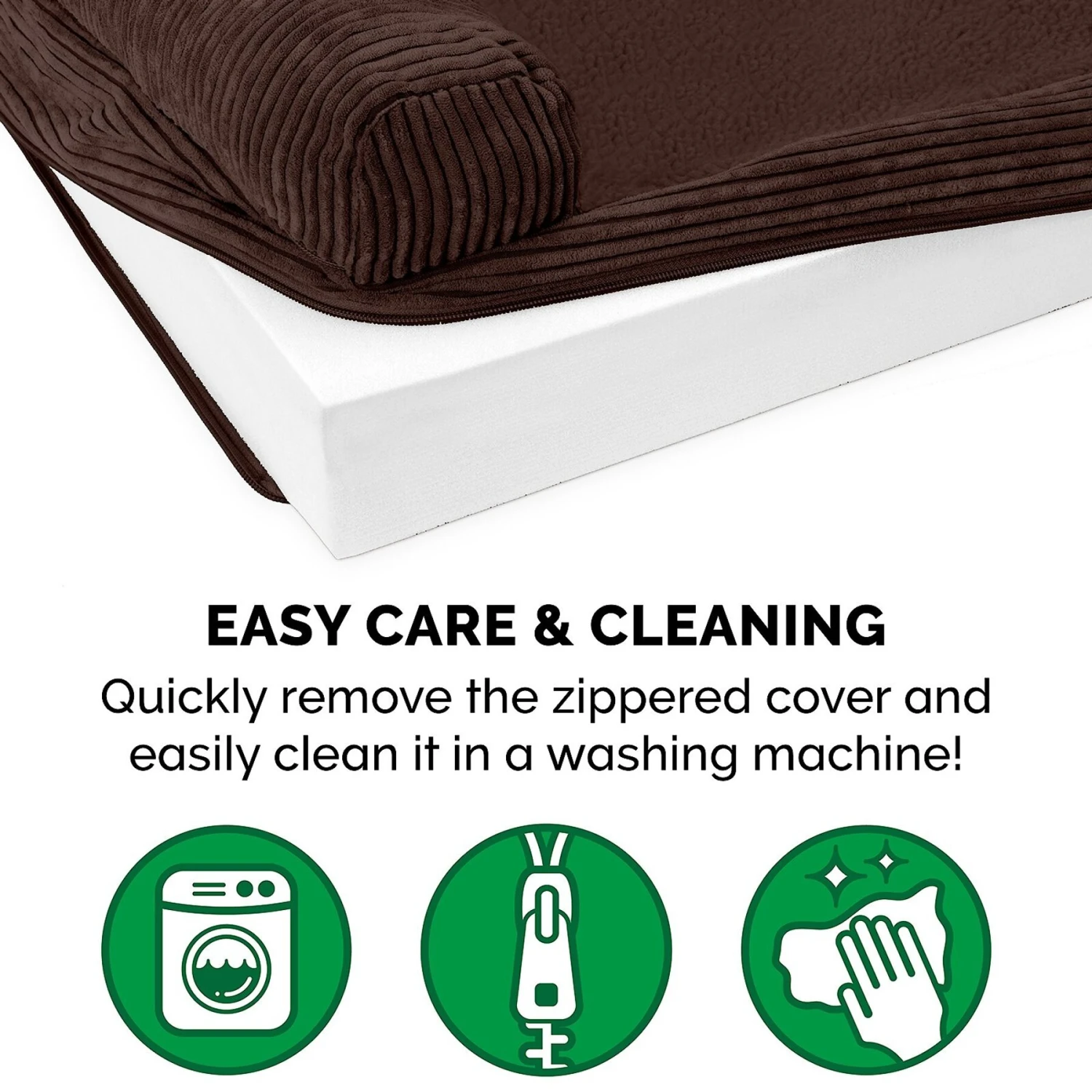 FurHaven Chaise Lounge Orthopedic Cat & Dog Bed With Removable Cover 9 FurHaven Chaise Lounge Orthopedic Cat & Dog Bed With Removable Cover - Image 7