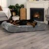 FurHaven Minky Plush Luxe Lounger Memory Foam Dog Bed With Removable Cover -Pet Dog Supply Store 198931 MAIN. AC SS1800 V1627005409