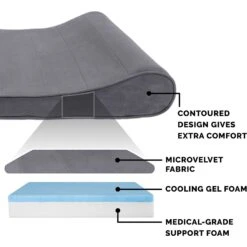 FurHaven Microvelvet Luxe Lounger Cooling Gel Dog Bed With Removable Cover 16 FurHaven Microvelvet Luxe Lounger Cooling Gel Dog Bed With Removable Cover -Pet Dog Supply Store 198945 PT5. AC SS1800 V1627618933