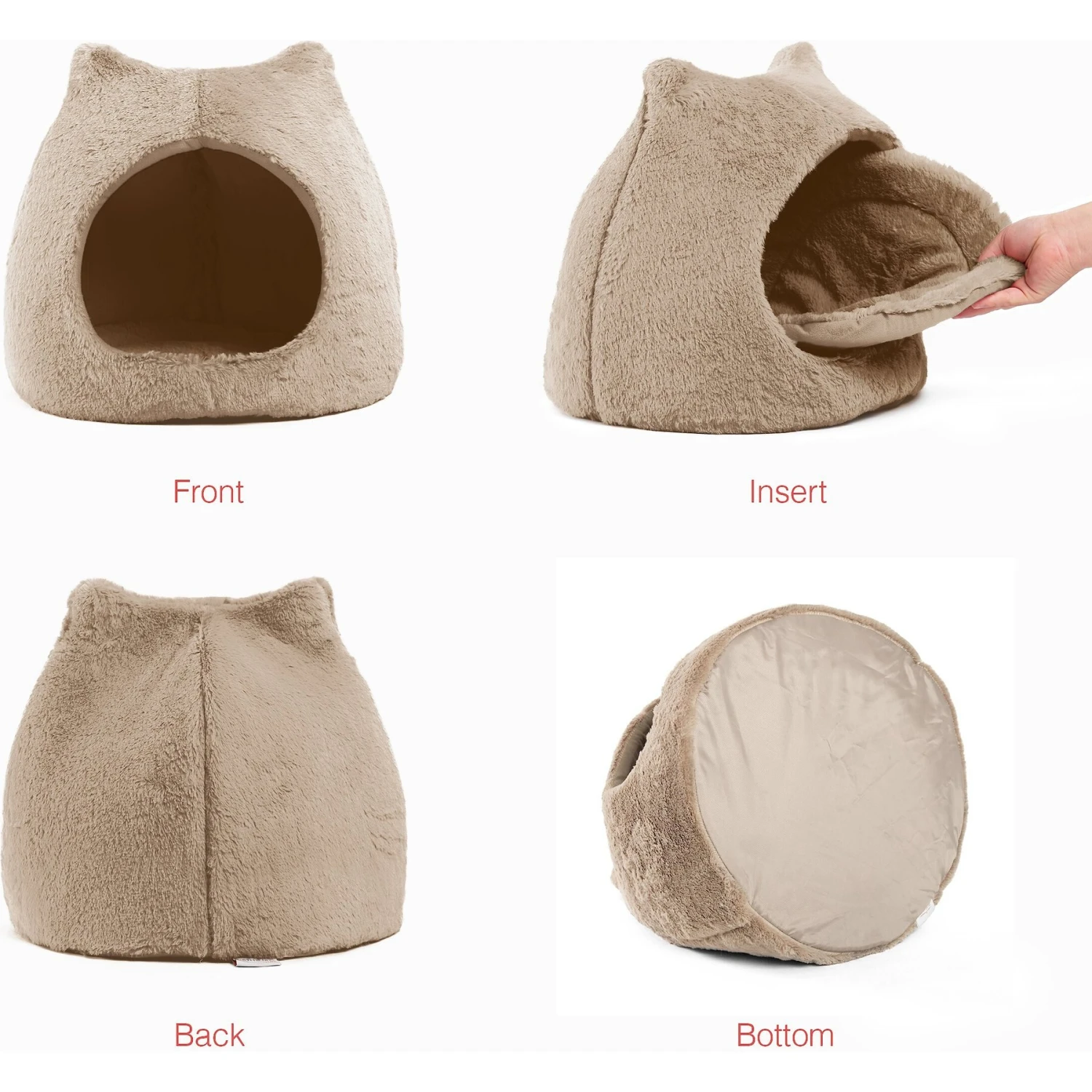 Best Friends By Sheri Meow Hut Covered Cat & Dog Bed 5 Best Friends By Sheri Meow Hut Covered Cat & Dog Bed - Image 3