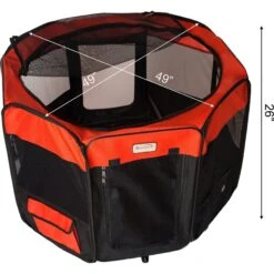 Armarkat Model PP002R Portable Soft-sided Dog & Cat Playpen, Black & Red -Pet Dog Supply Store 200779 PT7. AC SS1800 V1627689711