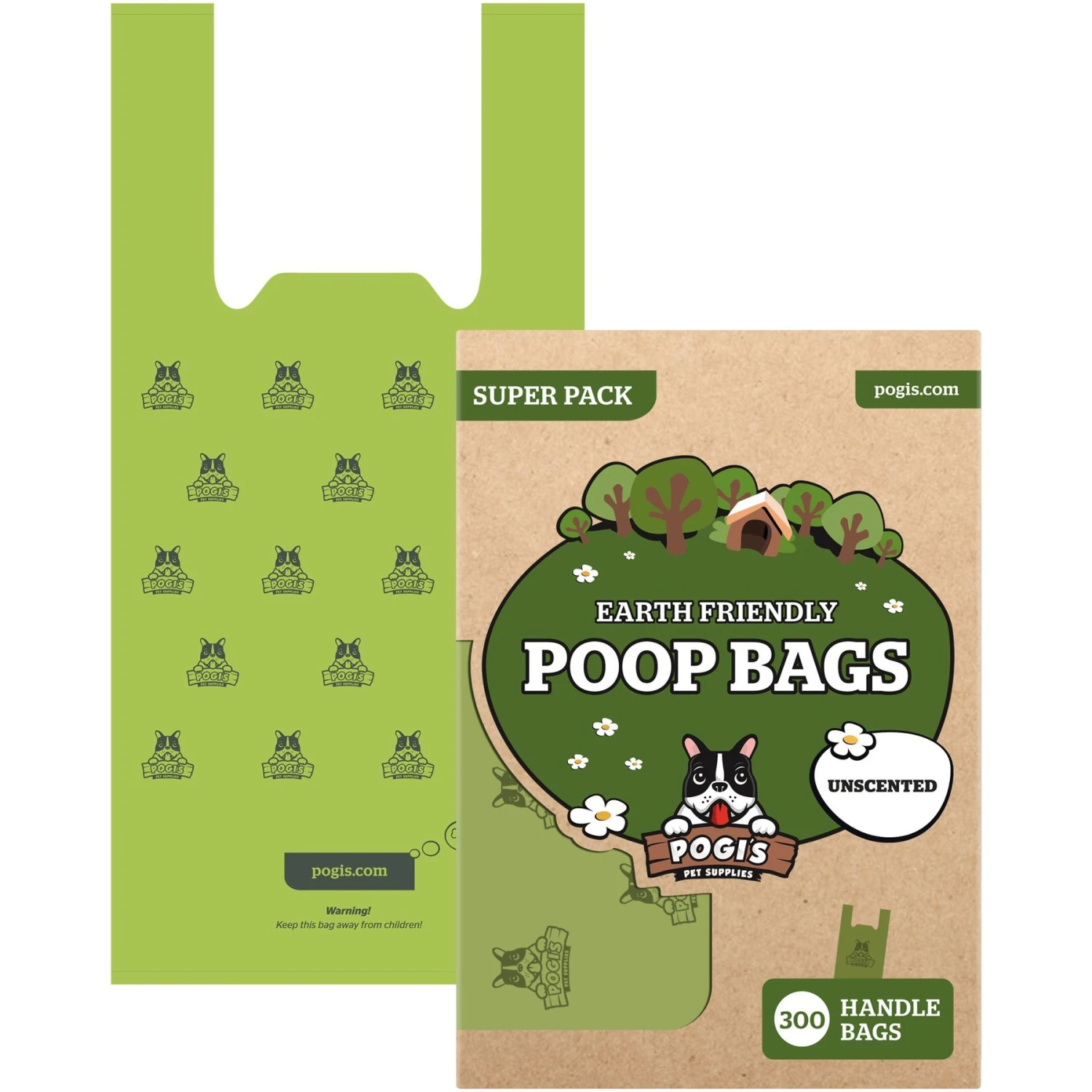Pogi's Pet Supplies Unscented Easy-Tie Handle Dog Poop Bags 3 Pogi's Pet Supplies Unscented Easy-Tie Handle Dog Poop Bags