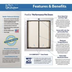 PlexiDor Performance Pet Doors Dog Door Installation, X-Large -Pet Dog Supply Store 203423 PT5. AC SS1800 V1596831110