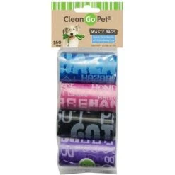 Clean Go Pet Graffiti Dog Waste Bags, 160 Count