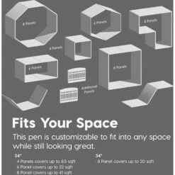 IRIS USA 2-Panel Add-On Expansion Kit For Exercise Playpen With Door, 24-in -Pet Dog Supply Store 205256 PT3. AC SS1800 V1680811967