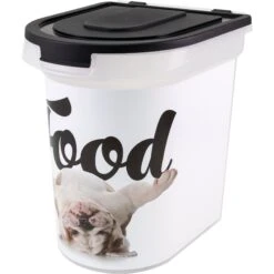 Paw Prints Bulldog Pet Food Storage Container, 26-lb -Pet Dog Supply Store 206532 PT4. AC SS1800 V1571924351
