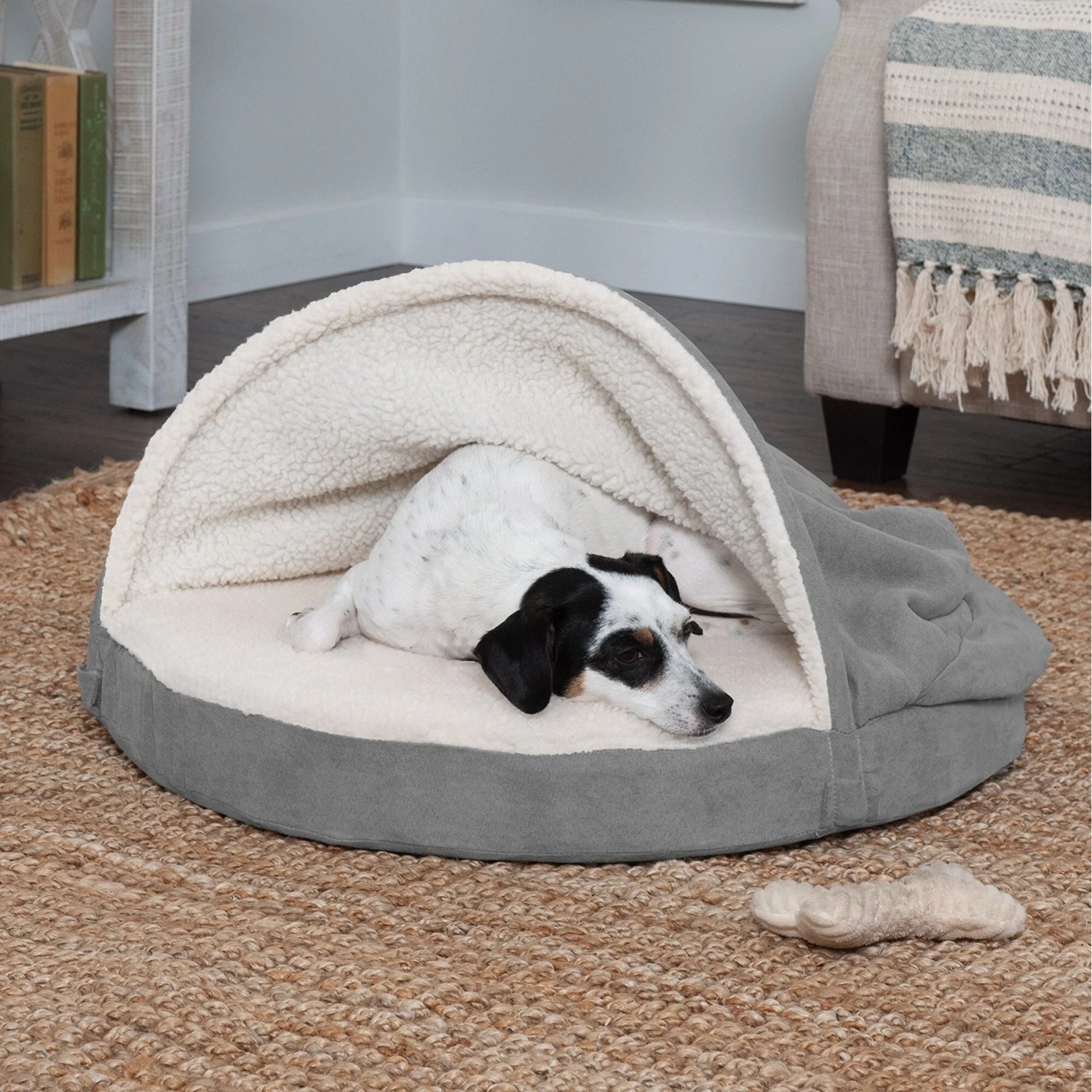 FurHaven Faux Sheepskin Snuggery Orthopedic Cat & Dog Bed With Removable Cover 3 FurHaven Faux Sheepskin Snuggery Orthopedic Cat & Dog Bed With Removable Cover