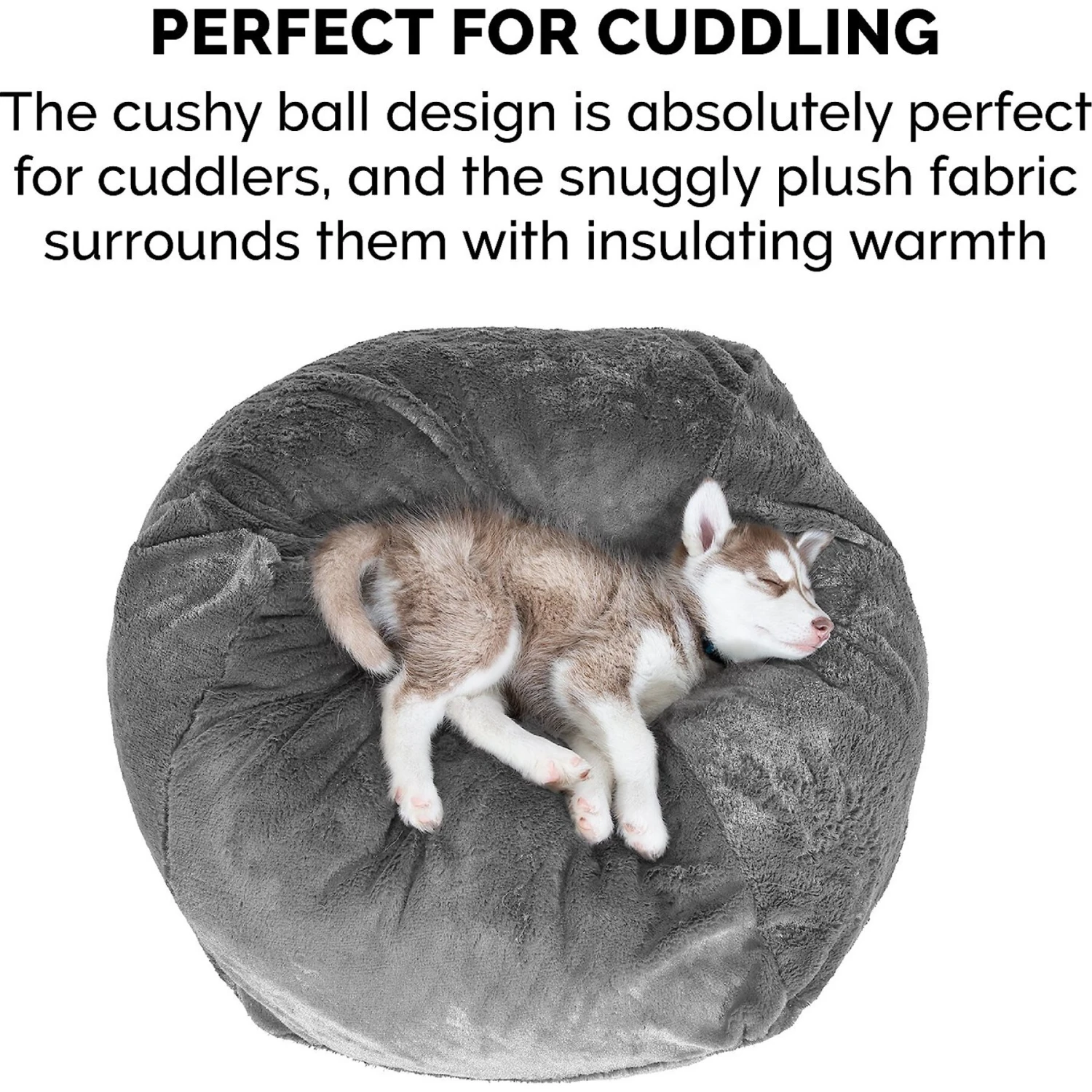 FurHaven Plush Ball Pillow Dog Bed With Removable Cover 10 FurHaven Plush Ball Pillow Dog Bed With Removable Cover - Image 8