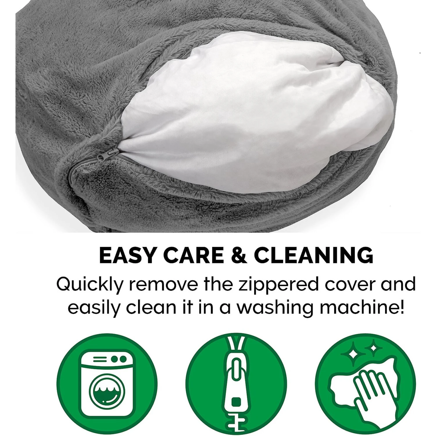 FurHaven Plush Ball Pillow Dog Bed With Removable Cover 11 FurHaven Plush Ball Pillow Dog Bed With Removable Cover - Image 9