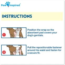 Paw Inspired Ultra Protection Disposable Belly Band Male Dog Wraps -Pet Dog Supply Store 208526 PT7. AC SS1800 V1582727292