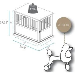 Casual Home End Table Dog Crate -Pet Dog Supply Store 209970 PT2. AC SS1800 V1618346224