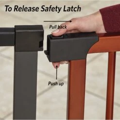 MidWest Decorative Wood & Graphite Steel Dog & Cat Gate -Pet Dog Supply Store 212908 PT2. AC SS1800 V1575991448