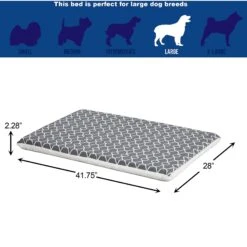 MidWest QuietTime Geo Print & Fleece Reversible Dog Crate Mat -Pet Dog Supply Store 212963 PT2. AC SS1800 V1576083857