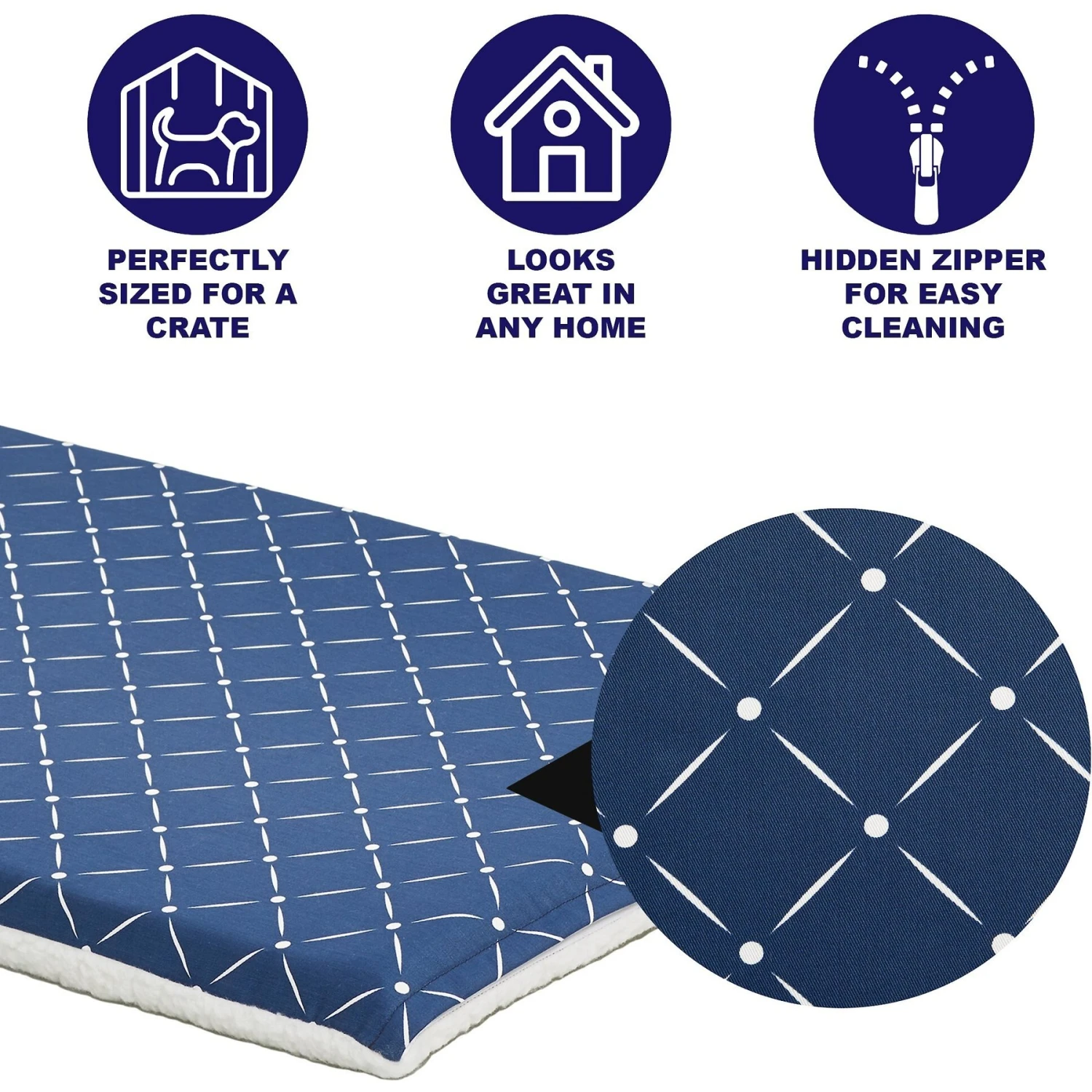 MidWest QuietTime Couture Paxton Reversible Dog Crate Mat 5 MidWest QuietTime Couture Paxton Reversible Dog Crate Mat - Image 3