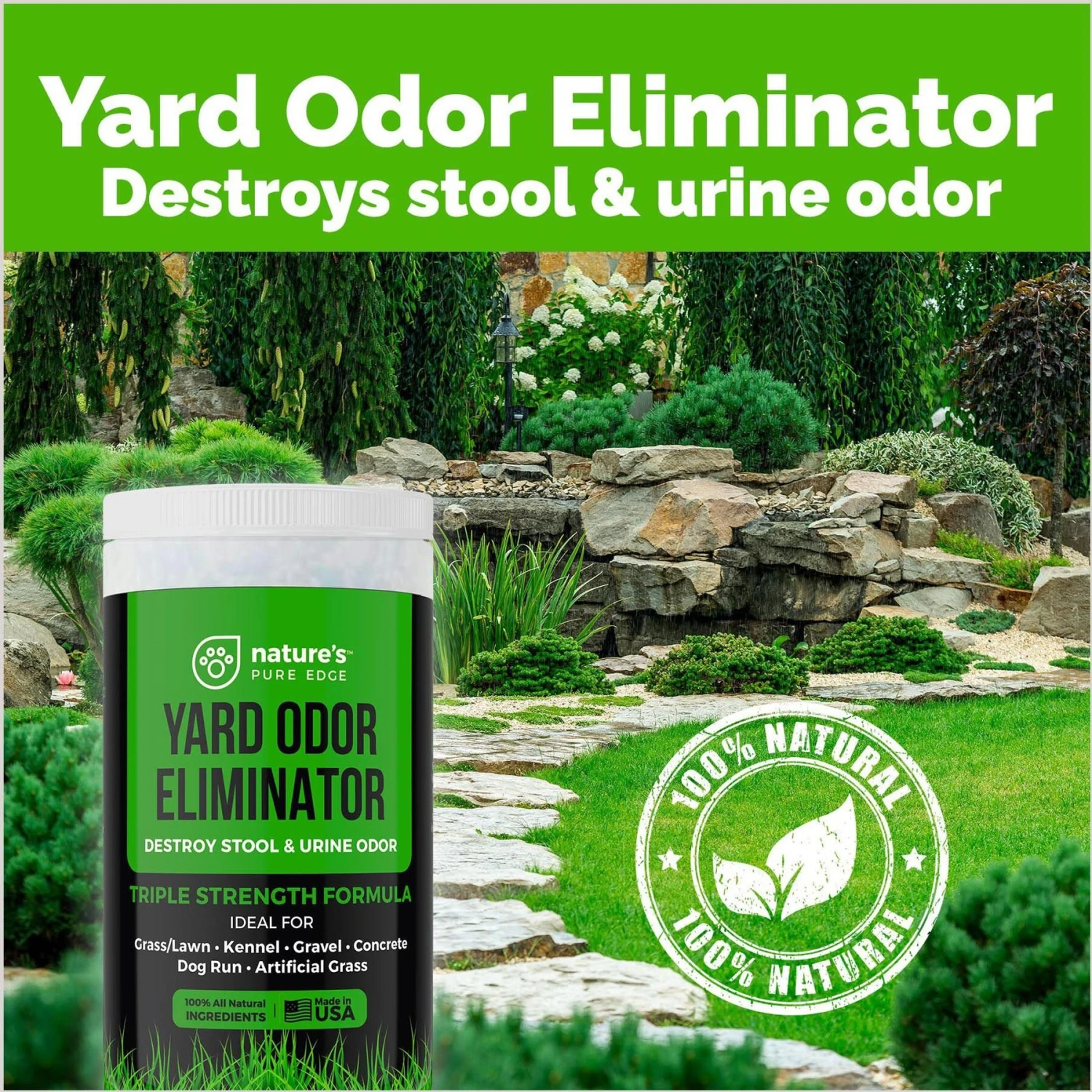 Nature's Pure Edge Yard Pet Odor Eliminator, 2-lb Bottle 7 Nature's Pure Edge Yard Pet Odor Eliminator, 2-lb Bottle - Image 5