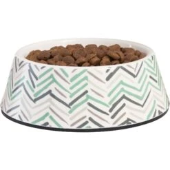 Frisco Chevron Brushed Melamine Bowl -Pet Dog Supply Store 216059 PT2. AC SS1800 V1591020984