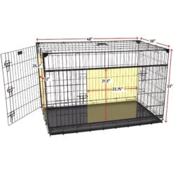 Lucky Dog Sliding Double Door Wire Dog Crate -Pet Dog Supply Store 217625 PT2. AC SS1800 V1585762884