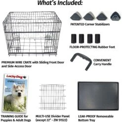 Lucky Dog Sliding Double Door Wire Dog Crate -Pet Dog Supply Store 217625 PT3. AC SS1800 V1585762855