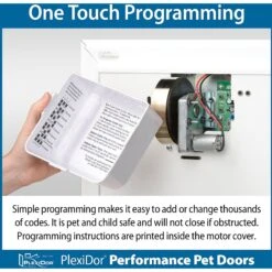 PlexiDor Performance Pet Doors Electronic Door Mounted Dog & Cat Door, Large -Pet Dog Supply Store 218335 PT3. AC SS1800 V1597084876