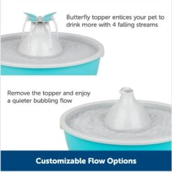 PetSafe Drinkwell Butterfly Dog & Cat Drinking Fountain, 50-oz -Pet Dog Supply Store 222223 PT3. AC SS1800 V1676398825