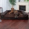 FurHaven Faux Fleece Memory Top Bolster Dog Bed With Removable Cover -Pet Dog Supply Store 222956 MAIN. AC SS1800 V1606784540