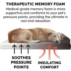 FurHaven Faux Fleece Memory Top Bolster Dog Bed With Removable Cover -Pet Dog Supply Store 222956 PT6. AC SS1800 V1606785432