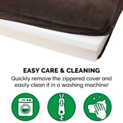 FurHaven Faux Fleece Memory Top Bolster Dog Bed With Removable Cover -Pet Dog Supply Store 222956 PT7. AC SS1800 V1606826542