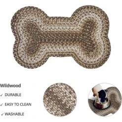 Homespice Bone Shaped Ultra Durable Braided Dog & Cat Placemat -Pet Dog Supply Store 223196 PT3. AC SS1800 V1585228024