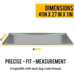 KOPEKS Heavy Duty Multipurpose Replacement Galvanized Metal Tray, Silver -Pet Dog Supply Store 224458 PT2. AC SS1800 V1583418493