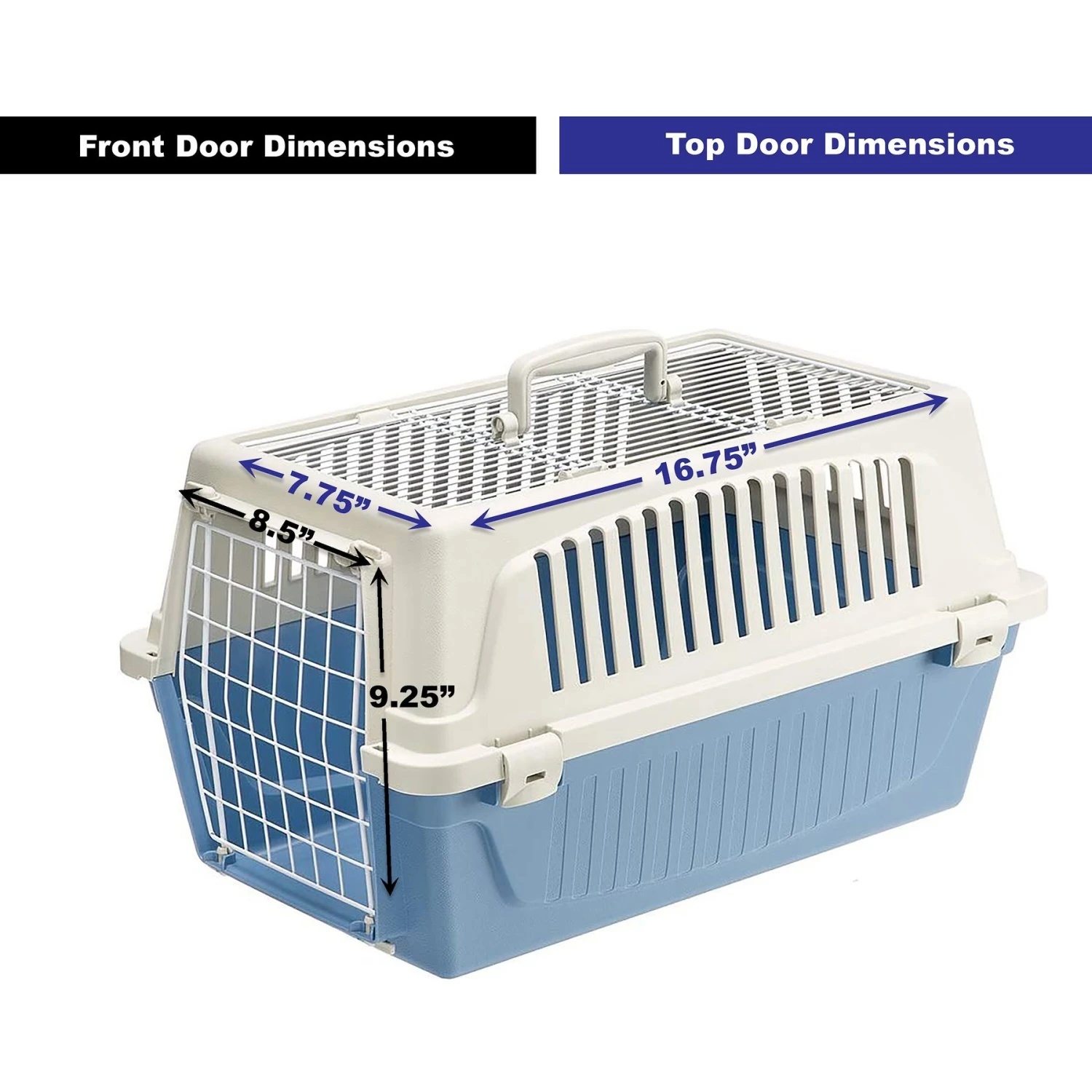 Ferplast ATLAS Two Door Top Load Plastic Dog & Cat Carrier 6 Ferplast ATLAS Two Door Top Load Plastic Dog & Cat Carrier - Image 4