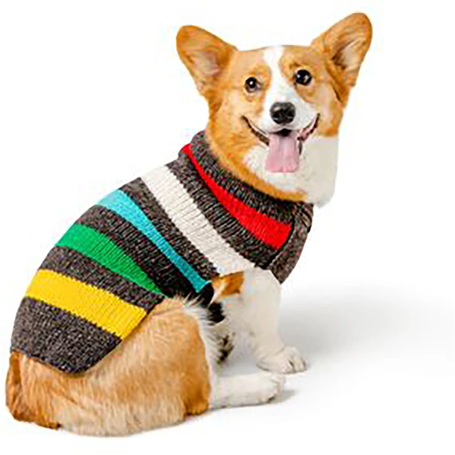 Chilly Dog Charcoal Striped Wool Dog Sweater 3 Chilly Dog Charcoal Striped Wool Dog Sweater