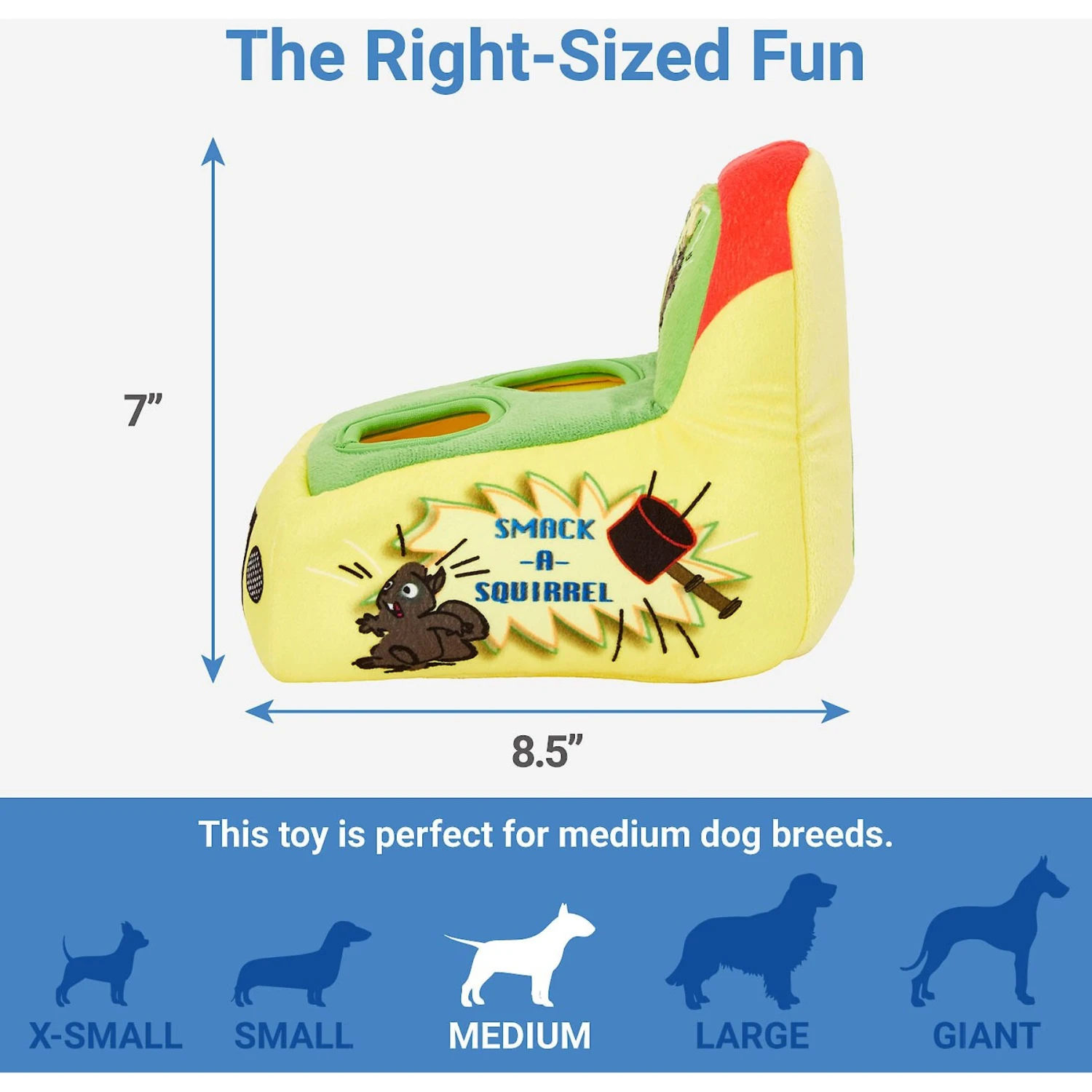 Frisco Retro Smack-a-Squirrel Hide & Seek Puzzle Plush Squeaky Dog Toy 4 Frisco Retro Smack-a-Squirrel Hide & Seek Puzzle Plush Squeaky Dog Toy - Image 2