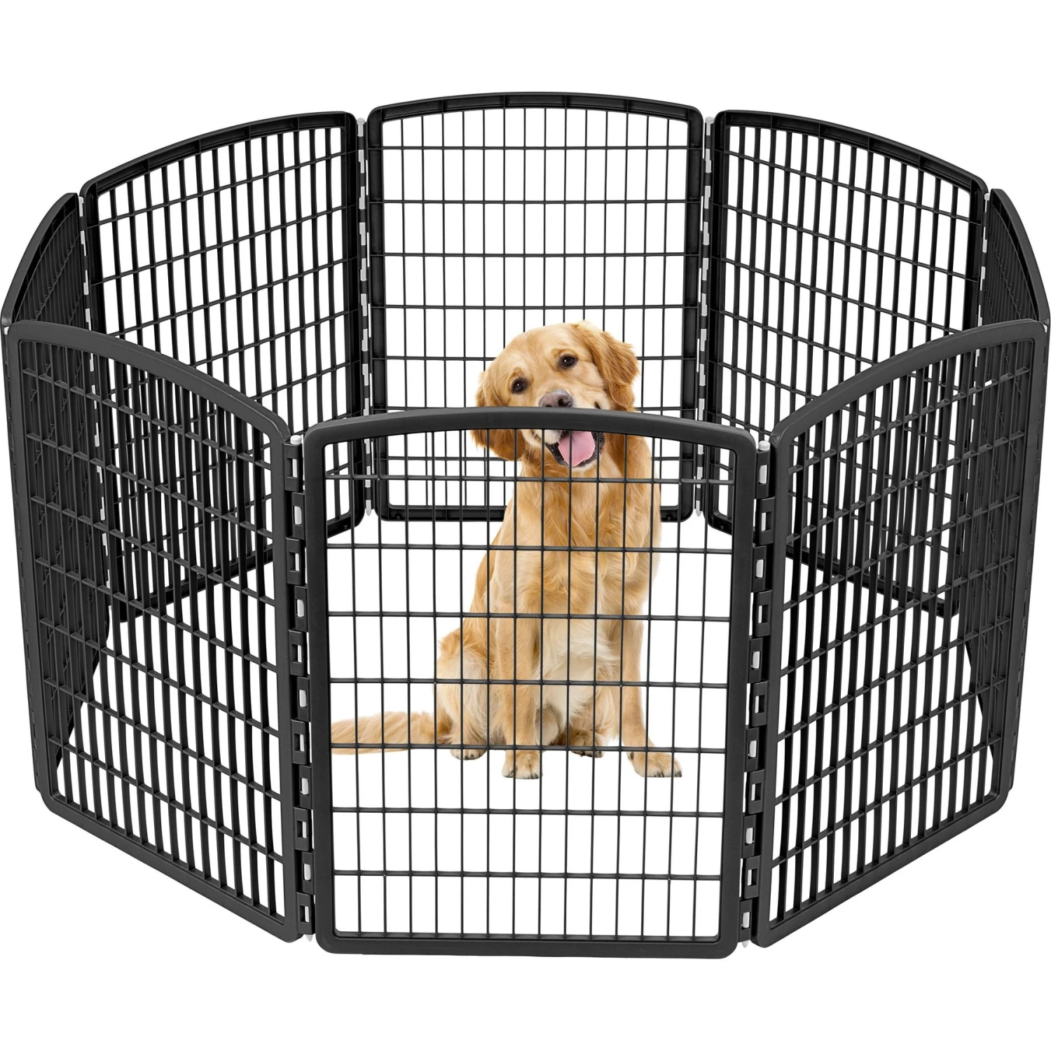 IRIS USA 8-Panel Dog Exercise Playpen, 34-in, Black 3 IRIS USA 8-Panel Dog Exercise Playpen, 34-in, Black