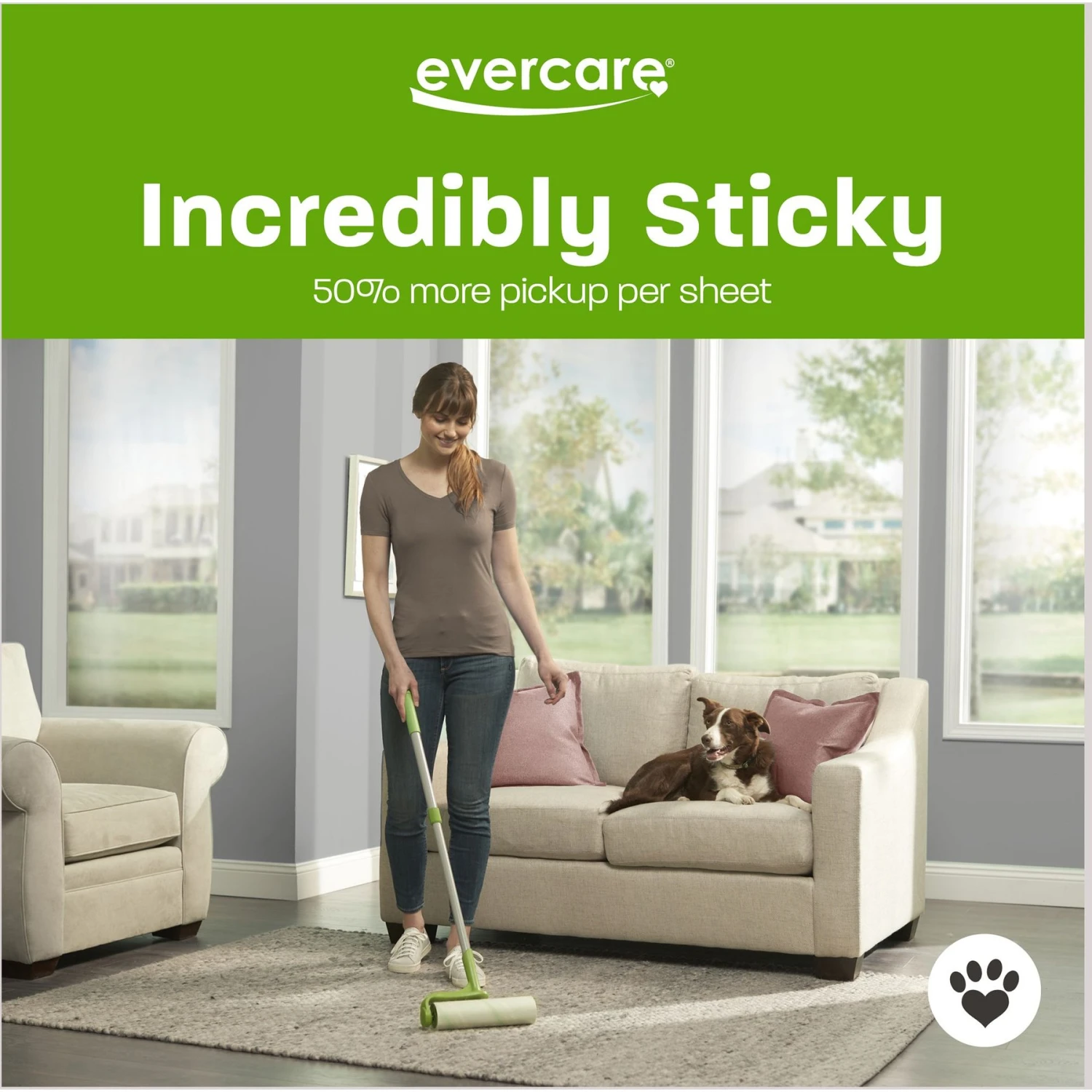 Evercare Pet Plus Mega Extreme Stick Large Surface Pet Lint Roller, 25 Sheets 5 Evercare Pet Plus Mega Extreme Stick Large Surface Pet Lint Roller, 25 Sheets - Image 3