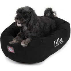 Majestic Pet Suede Personalized Bagel Cat & Dog Bed -Pet Dog Supply Store 234667 PT4. AC SS1800 V1634681174