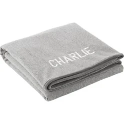 Frisco Faux Linen Personalized Dog & Cat Blanket -Pet Dog Supply Store 234954 PT2. AC SS1800 V1597843555