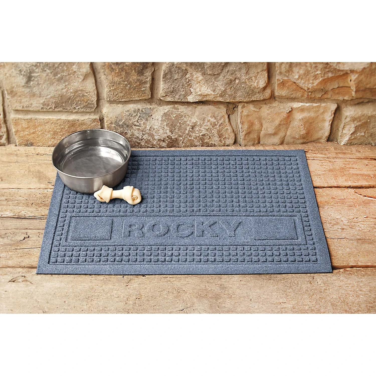 Bungalow Flooring Waterhog Squares Personalized Dog & Cat Placemat 4 Bungalow Flooring Waterhog Squares Personalized Dog & Cat Placemat - Image 2