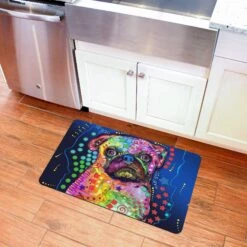 Bungalow Flooring Pug By Dean Russo Place Dog Mat, 36 X 23-in -Pet Dog Supply Store 235689 PT3. AC SS1800 V1615336590