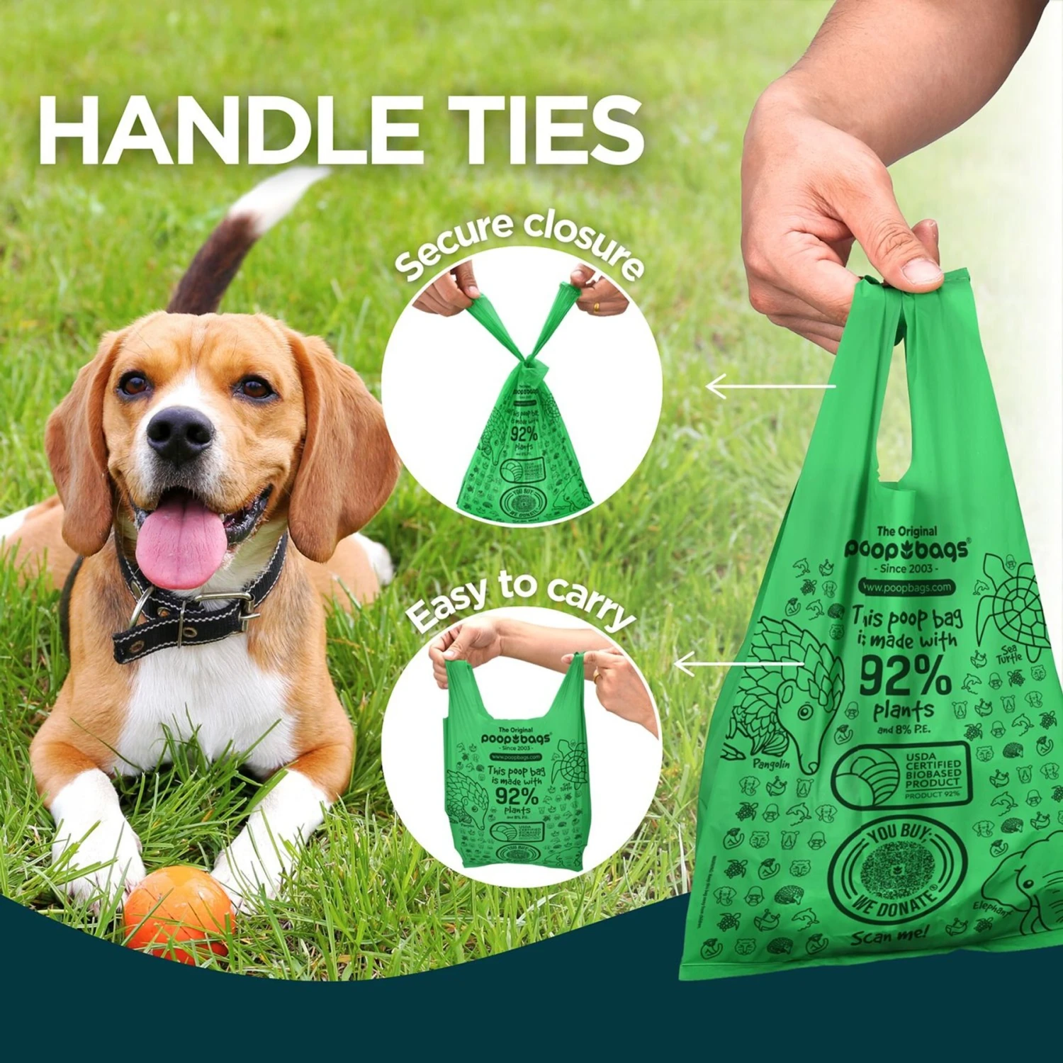 The Original Poop Bags Handle Tie Compostable Dog Poop Bags, 120 Count 10 The Original Poop Bags Handle Tie Compostable Dog Poop Bags, 120 Count - Image 8