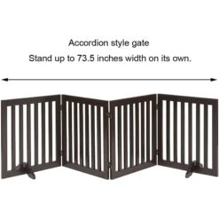 Unipaws 4 Panel Free Standing Dog Gate -Pet Dog Supply Store 241588 PT4. AC SS1800 V1600388190