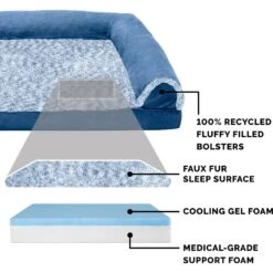FurHaven Faux Fur & Suede Cooling Gel Sofa Dog & Cat Bed 16 FurHaven Faux Fur & Suede Cooling Gel Sofa Dog & Cat Bed -Pet Dog Supply Store 244475 PT5. AC SS1800 V1606815457