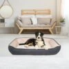 HappyCare Textiles Rectangle Ultra-Soft Bolster Cat & Dog Bed -Pet Dog Supply Store 245758 MAIN. AC SS1800 V1696431933
