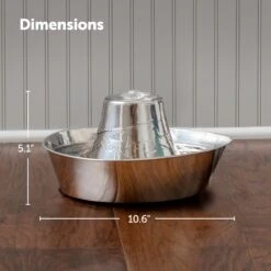 PetSafe Seaside Stainless Steel Cat Water Fountain, 60-oz -Pet Dog Supply Store 247079 PT2. AC SS1800 V1663967510