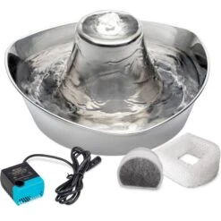 PetSafe Seaside Stainless Steel Cat Water Fountain, 60-oz -Pet Dog Supply Store 247079 PT7. AC SS1800 V1663967115